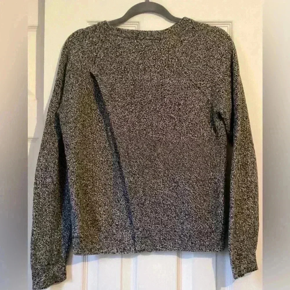 MADEWELL NWOT Open Back Split GRAY KNIT SWEATER  Size Medium